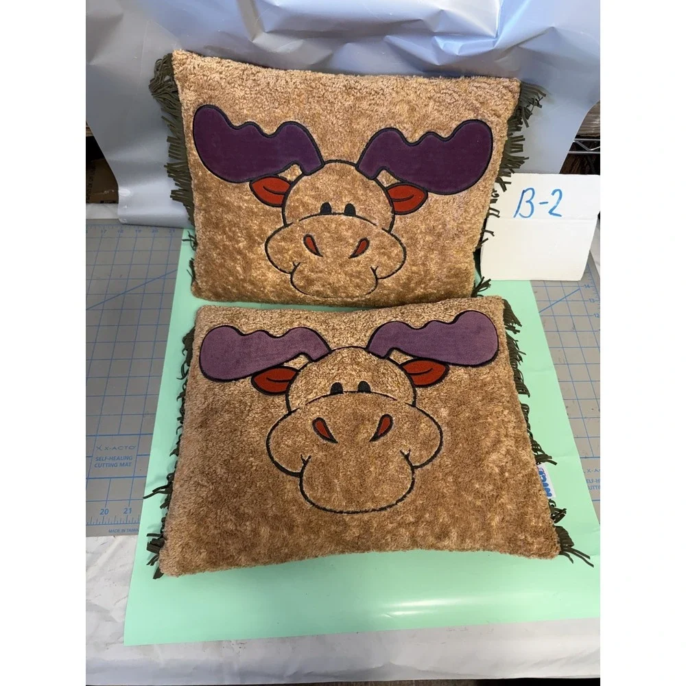 NICI Moose Plush Pillows Set of 2 New with Tags‎ Decorative Throw Pillow